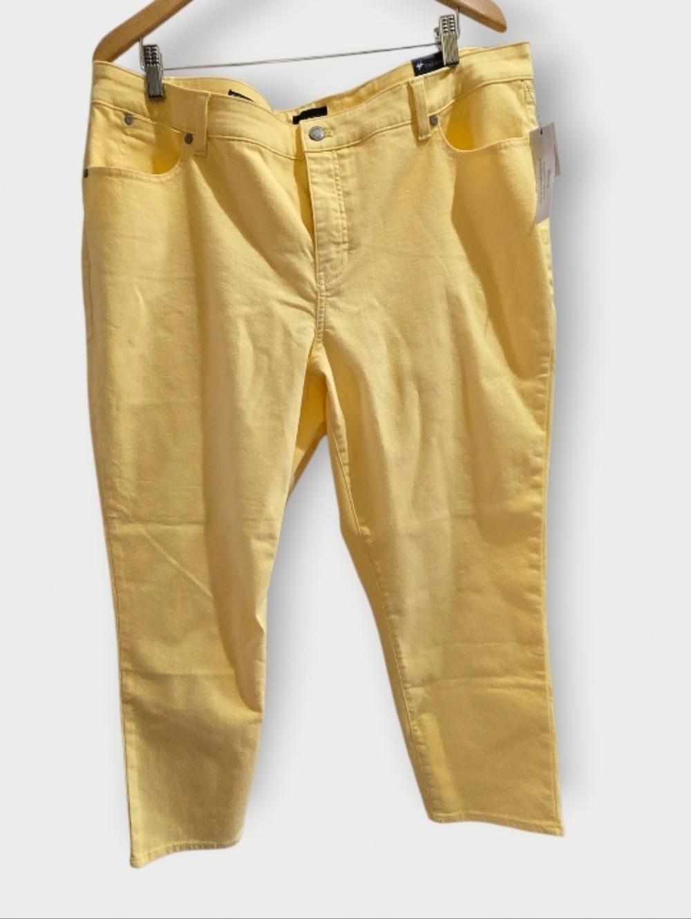 Talbots Womens Petite Yellow Slim Ankle Jeans